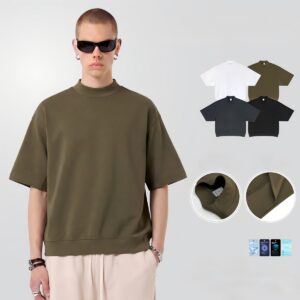 305g cotton half collar shirt