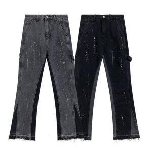 Paint-Splatter Flare Carpenter Jeans