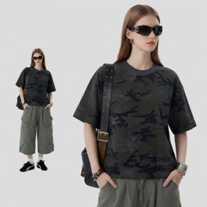 240g camo oversize t shirt