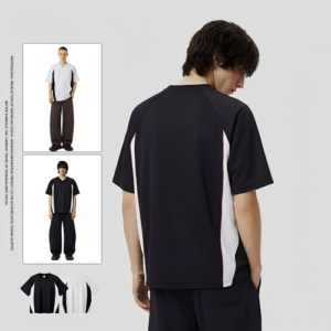 240g Breathable mesh v-neck t shirt