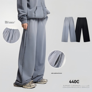 Raw-Edge Patchwork, Distressed, and Acid-Washed Casual Trousers