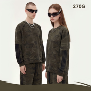 270g camo long sleeve crew neck